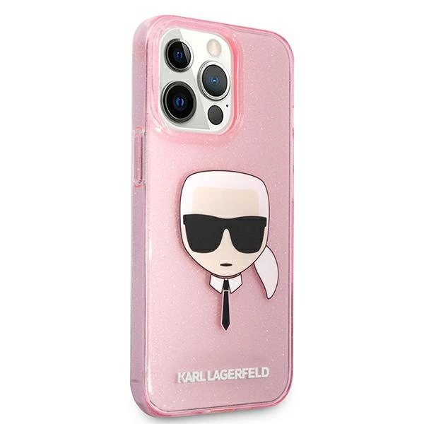 Karl Lagerfeld KLHCP13XKHTUGLP iPhone 13 Pro Max 6,7" różowy/pink hardcase Glitter Karl`s Headeng