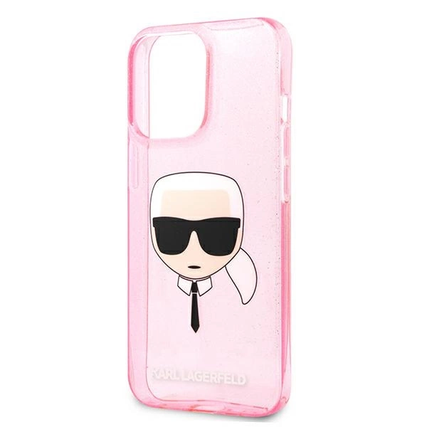 Karl Lagerfeld KLHCP13XKHTUGLP iPhone 13 Pro Max 6,7" różowy/pink hardcase Glitter Karl`s Headeng