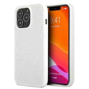 Mercedes MEHCP13LESPWH iPhone 13 Pro / 13 6,1" biały/white hardcase Silver Stars Patterneng