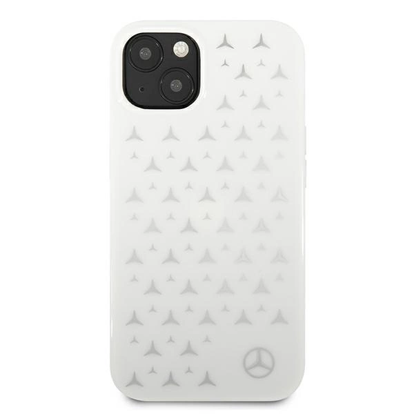 Mercedes MEHCP13MESPWH iPhone 13 6,1" biały/white hardcase Silver Stars Patterneng