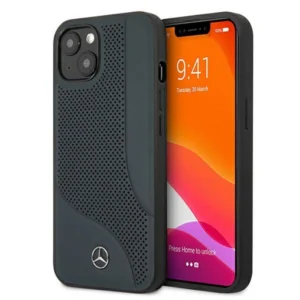 Mercedes MEHCP13SCDONA iPhone 13 mini 5,4" granatowy/navy hardcase Leather Perforated Areaeng