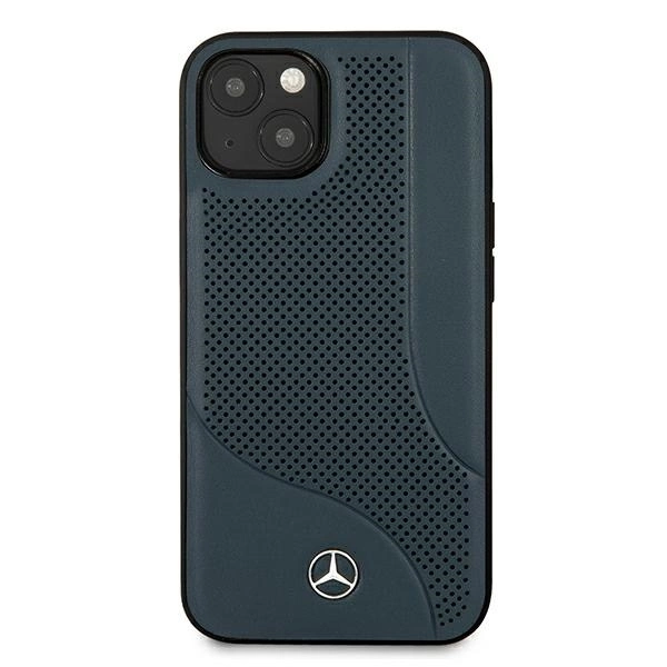 Mercedes MEHCP13SCDONA iPhone 13 mini 5,4" granatowy/navy hardcase Leather Perforated Areaeng