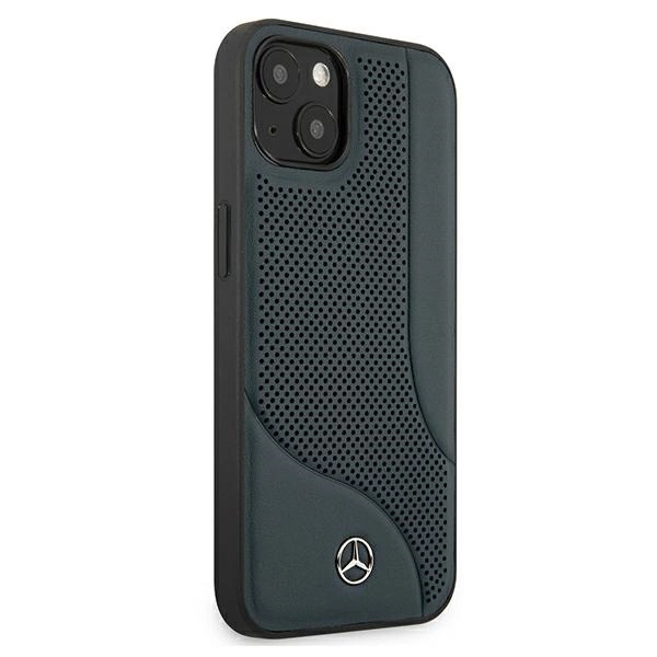 Mercedes MEHCP13SCDONA iPhone 13 mini 5,4" granatowy/navy hardcase Leather Perforated Areaeng