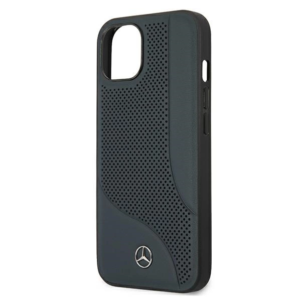 Mercedes MEHCP13SCDONA iPhone 13 mini 5,4" granatowy/navy hardcase Leather Perforated Areaeng
