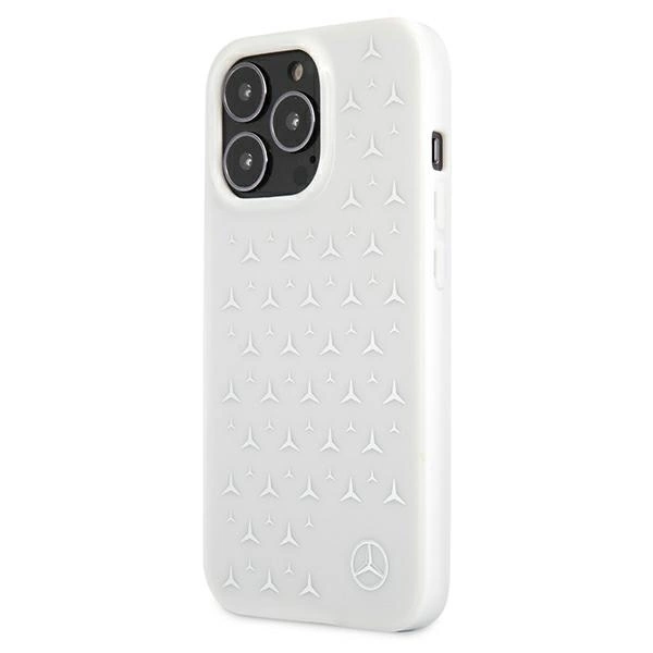 Mercedes MEHCP13XESPWH iPhone 13 Pro Max 6,7" biały/white hardcase Silver Stars Patterneng