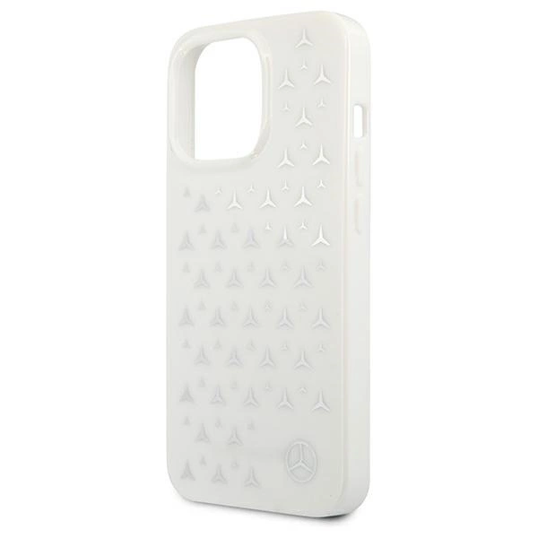 Mercedes MEHCP13XESPWH iPhone 13 Pro Max 6,7" biały/white hardcase Silver Stars Patterneng