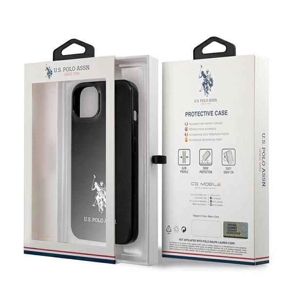US Polo USHCP13MUMHK iPhone 13 6.1" black/black hardcase Horses Logoeng