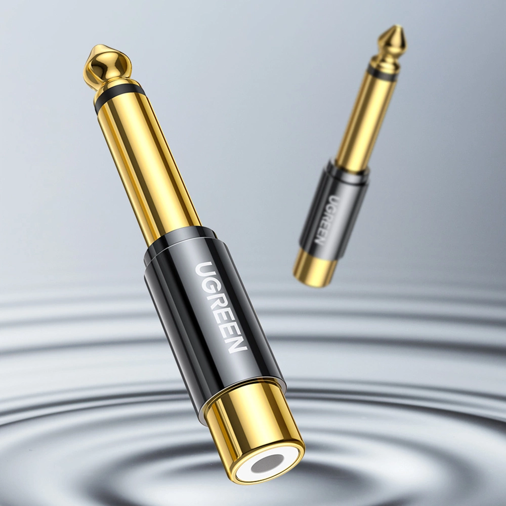 Ugreen 6.35mm jack adapter (male) to RCA (female) gold (AV169 80731)eng