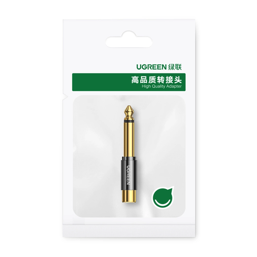 Ugreen 6.35mm jack adapter (male) to RCA (female) gold (AV169 80731)eng