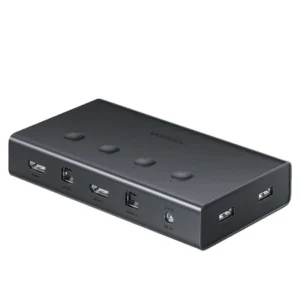 Ugreen KVM (Keyboard Video Mouse) switch 4 x 1 HDMI (female) 4 x USB (female) 4 x USB Type B (female) black (CM293)eng