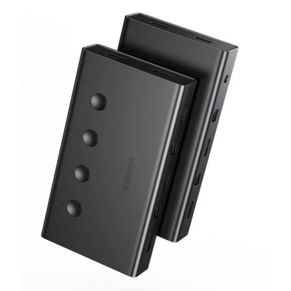 Ugreen KVM (Keyboard Video Mouse) switch 4 x 1 HDMI (female) 4 x USB (female) 4 x USB Type B (female) black (CM293)eng