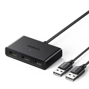 Ugreen switch adapter switch box USB 2 inputs - 3 outputs black (CM409)eng