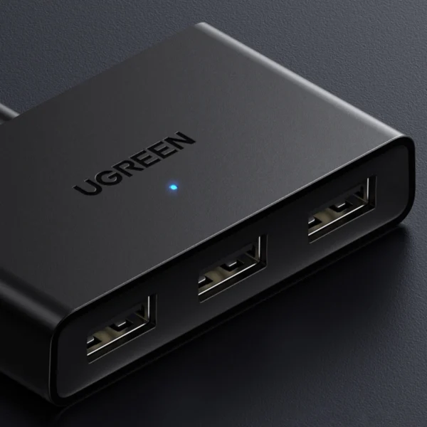 Ugreen switch adapter switch box USB 2 inputs - 3 outputs black (CM409)eng