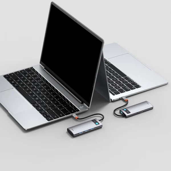Baseus Metal Gleam Series 5-in-1 Multifunctional Type-C HUB Docking Station Gray 30Hz Version Grayeng