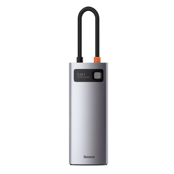 Baseus Metal Gleam Series 5-in-1 Multifunctional Type-C HUB Docking Station Gray 30Hz Version Grayeng