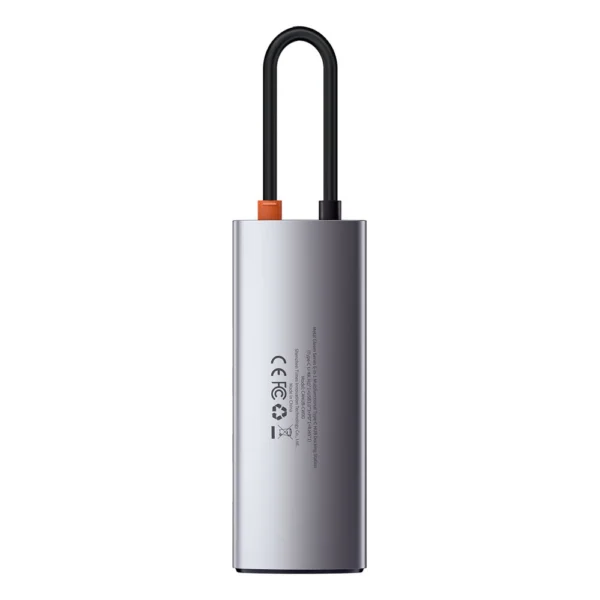 Baseus Metal Gleam Series 5-in-1 Multifunctional Type-C HUB Docking Station Gray 30Hz Version Grayeng