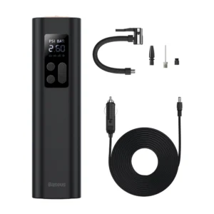 Baseus CRCQ000001 Mini Tire Compressor for Cigarette Lighter Socket - Blackeng