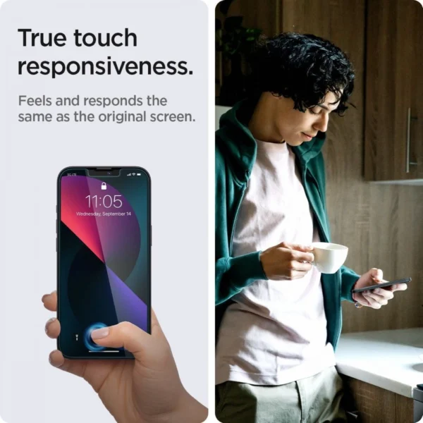 Spigen Glas.tR EZ Fit Privacy Tempered Glass for iPhone 13 Pro Max - 2 pcs.eng