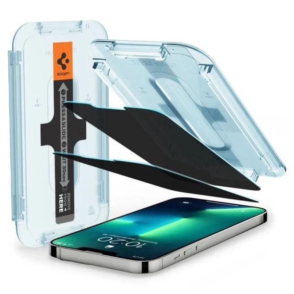 Spigen Glas.tR EZ Fit Privacy Tempered Glass for iPhone 13 Pro Max - 2 pcs.eng