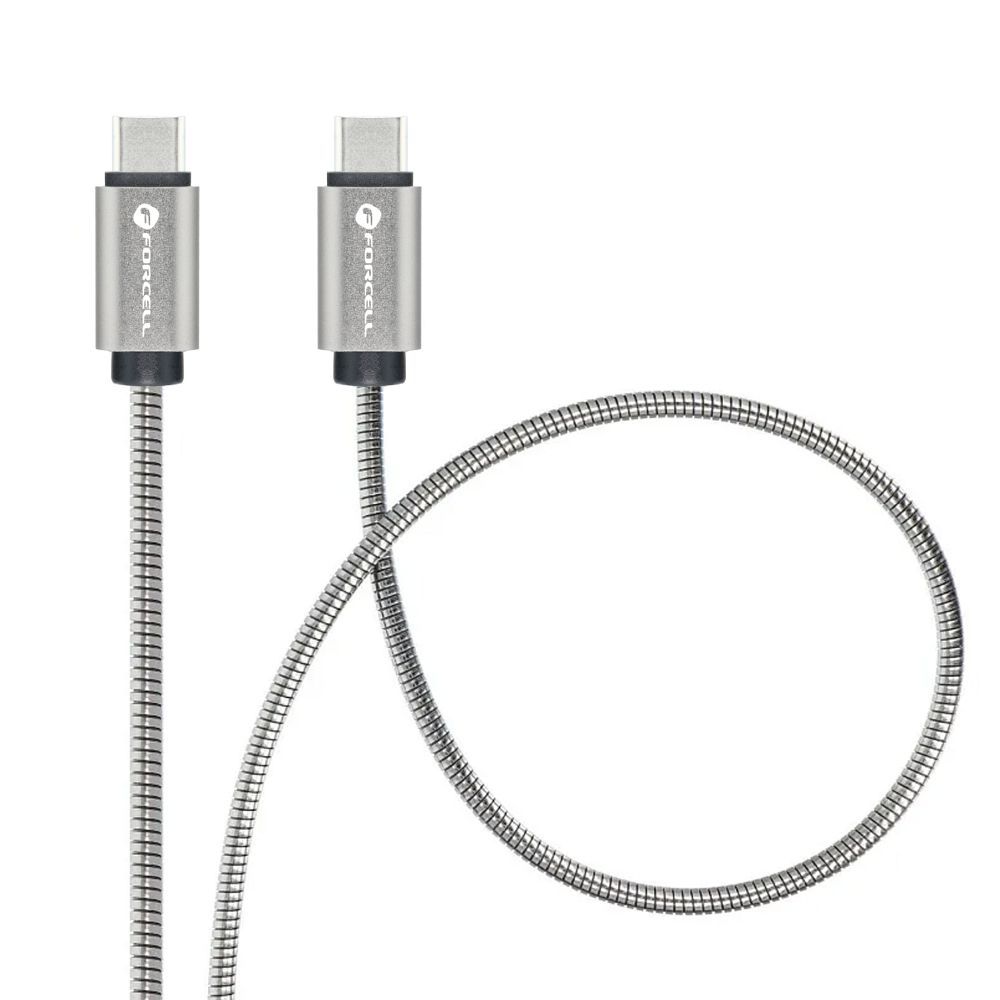FORCELL F-ENERGY Metal C239 cable Type C to Type C PD QC4.0 5A 100W E-mark 2 m silver