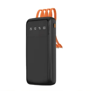 Dudao K6Pro Universal 10000mAh Power Bank with USB Cable, USB Type C, Lightning Black (K6Pro-black)eng