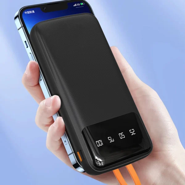 Dudao K6Pro Universal 10000mAh Power Bank with USB Cable, USB Type C, Lightning Black (K6Pro-black)eng