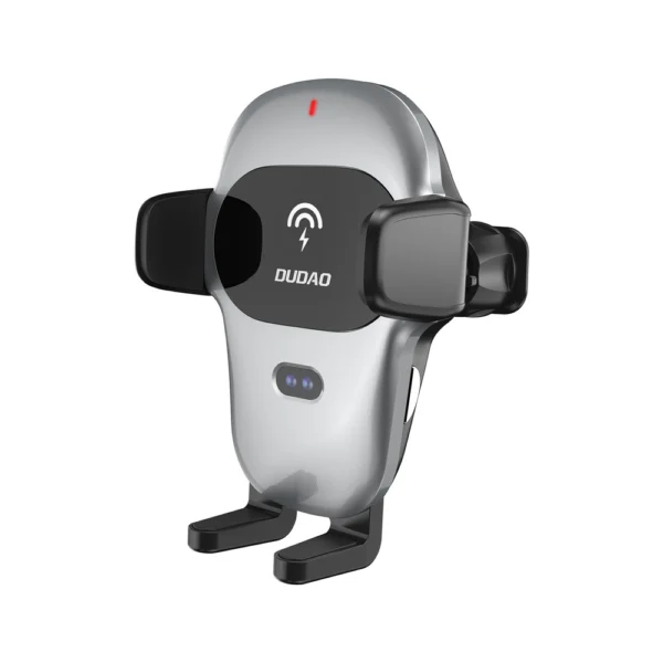 Dudao Automatic Car Holder with Built-in Qi 15W Wireless Charger Gray (F20xs)eng