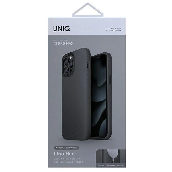 Uniq Lino Hue MagSafe case for iPhone 13 Pro Max - grayeng
