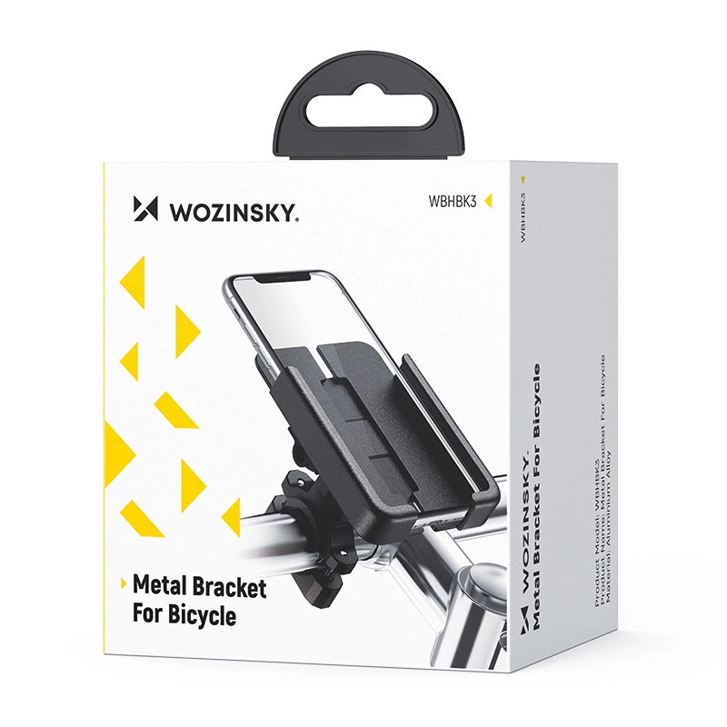 Wozinsky metal bicycle phone holder, scooters black (WBHBK3)eng