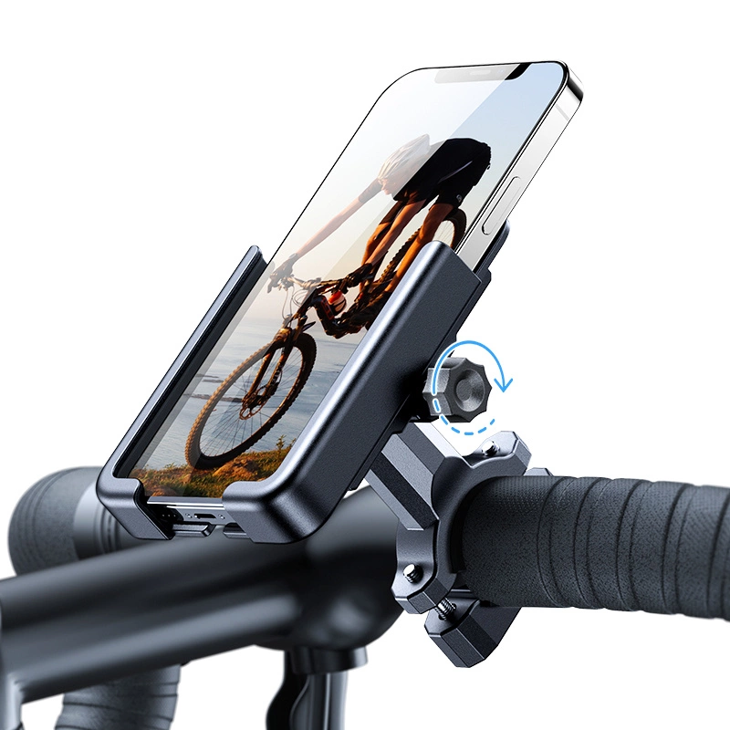 Wozinsky metal bicycle phone holder, scooters black (WBHBK3)eng