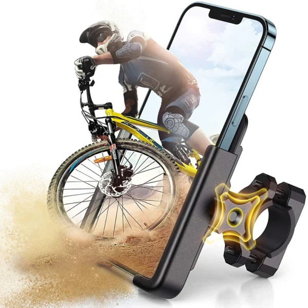 Wozinsky metal bicycle phone holder, scooters black (WBHBK3)eng