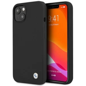 Etui BMW BMHCP13MSILBK iPhone 13 6,1" czarny/black hardcase Silicone Signatureeng