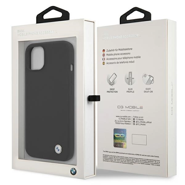 Etui BMW BMHCP13MSILBK iPhone 13 6,1" czarny/black hardcase Silicone Signatureeng