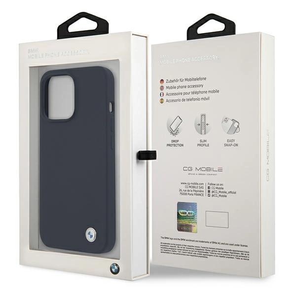 BMW Silicone Signature Case for iPhone 13 Pro Max 6.7" - Navy Blueeng