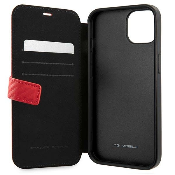 Ferrari FESAXFLBKP13SRE iPhone 13 mini 5.4" red/red book On Track Carbon Stripeeng