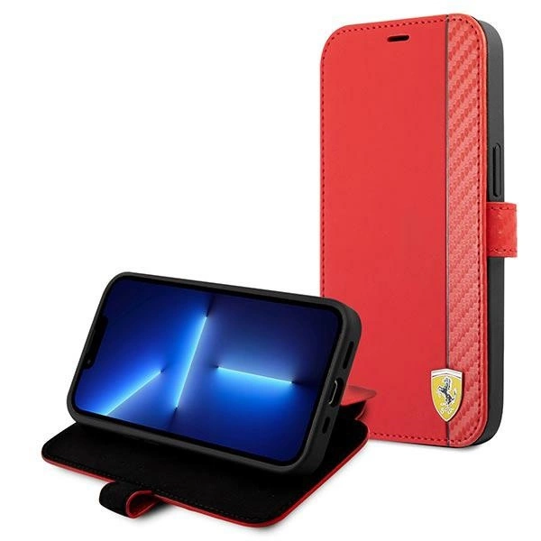 Ferrari FESAXFLBKP13SRE iPhone 13 mini 5.4" red/red book On Track Carbon Stripeeng