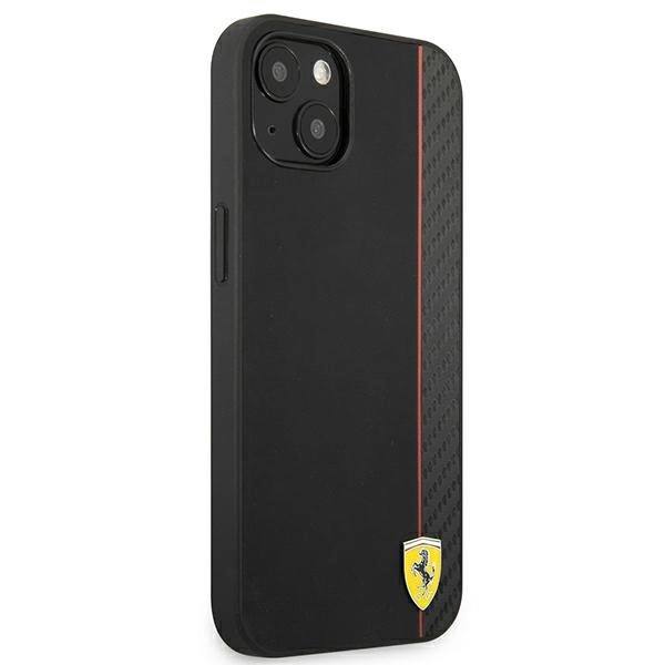 Ferrari FESAXHCP13SBK iPhone 13 mini 5.4" black/black hardcase On Track Carbon Stripeeng