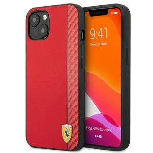 Ferrari FESAXHCP13SRE iPhone 13 mini 5.4" red/red hardcase On Track Carbon Stripeeng