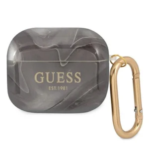 Guess GUA3UNMK AirPods 3 cover black/black Marble Collectioneng