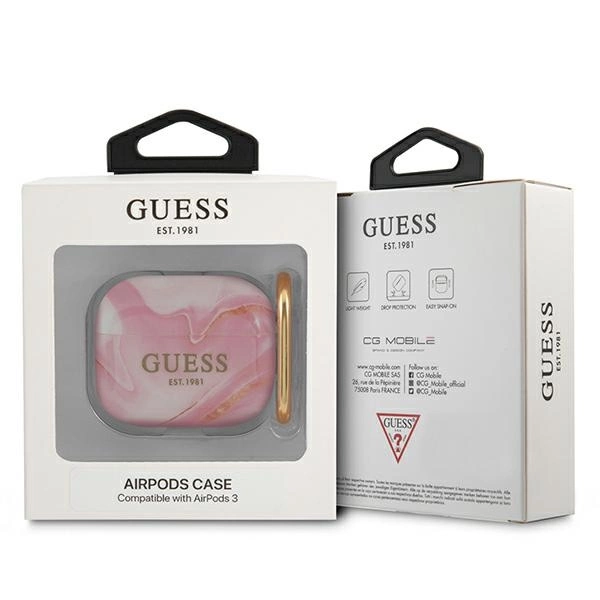 Guess GUA3UNMP AirPods 3 cover pink/pink Marble Collectioneng