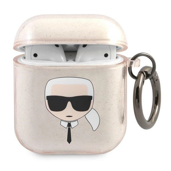 Karl Lagerfeld KLA2UKHGD AirPods cover złoty/gold Glitter Karl`s Headeng