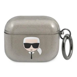 Karl Lagerfeld KLA3UKHGK AirPods 3 cover czarny/black Glitter Karl`s Headeng