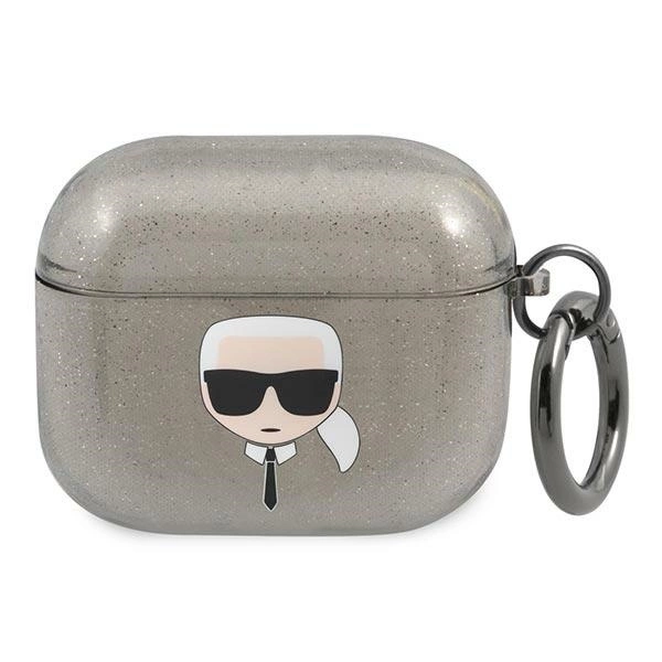 Karl Lagerfeld KLA3UKHGK AirPods 3 cover czarny/black Glitter Karl`s Headeng