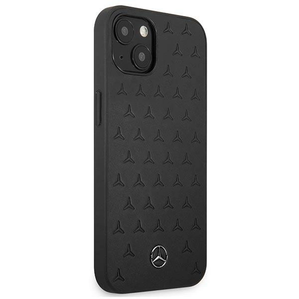 Mercedes MEHCP13SPSQBK iPhone 13 mini 5,4" czarny/black hardcase Leather Stars Patterneng