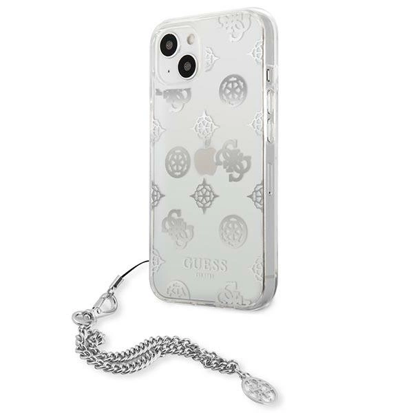 Guess GUHCP13SKPESI iPhone 13 mini 5.4" silver/silver hardcase Peony Chain Collectioneng