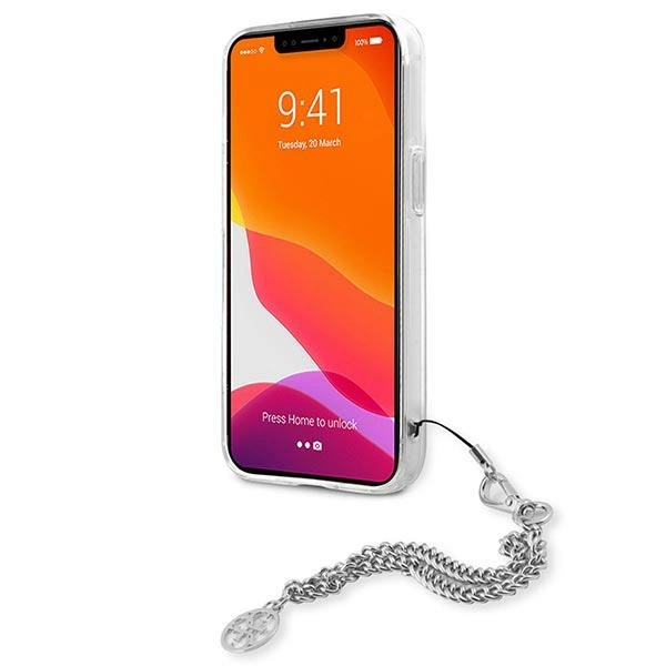 Guess GUHCP13SKPESI iPhone 13 mini 5.4" silver/silver hardcase Peony Chain Collectioneng
