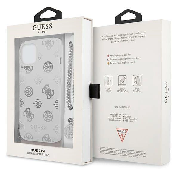Guess GUHCP13SKPESI iPhone 13 mini 5.4" silver/silver hardcase Peony Chain Collectioneng