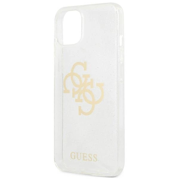 Guess GUHCP13SPCUGL4GTR iPhone 13 mini 5.4" transparent hard case Glitter 4G Big Logoeng