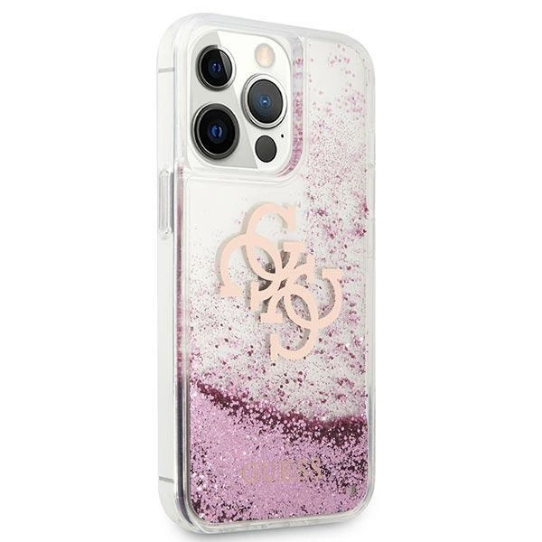 Guess GUHCP13XLG4GPI iPhone 13 Pro Max 6,7" różowy/pink hardcase 4G Big Liquid Glittereng