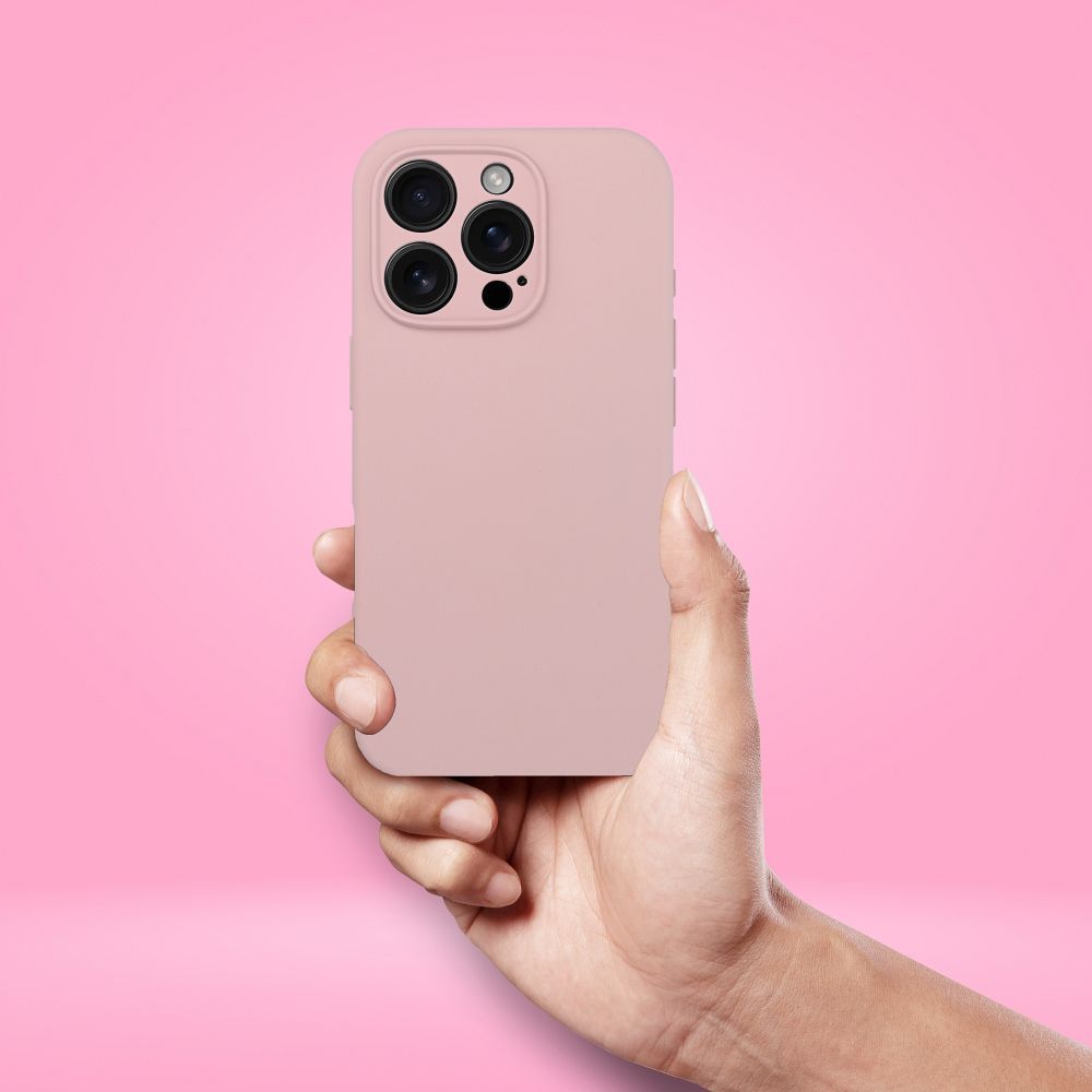 Case SILICONE 2mm for IPHONE 17 compatible with MagSafe sand pink